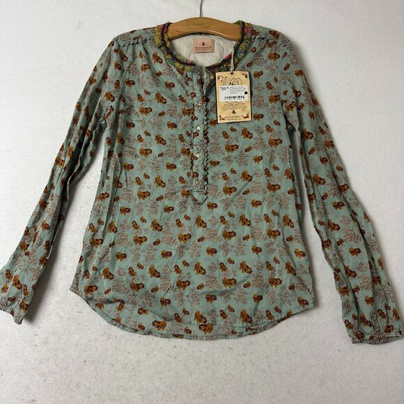 Scotch R'Belle blouse top sz 14 a line all over print tigers long sleeve NEW - Picture 1 of 8